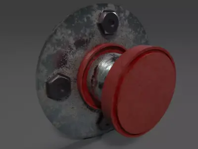 Emergency Stop Button  Low-poly 3D model