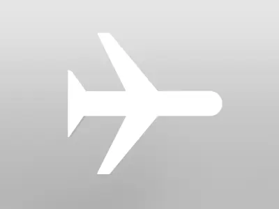 Airplane Mode Symbol v1 002 Low-poly 3D model