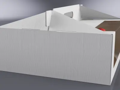 Glazed Berry Cake in Window Box 3D model