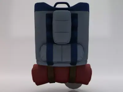Backpack Low-poly 3D model