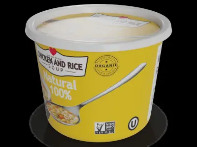 Soups and broths Chicken and Rice Soup Low-poly 3D model