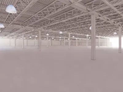 Space for exhibitions and events 3D model