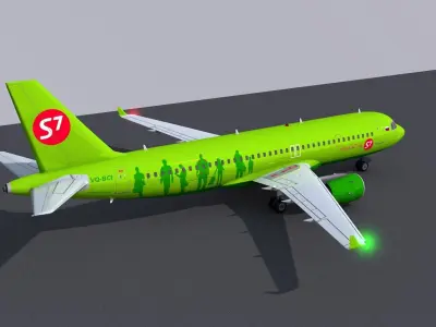 Airbus A320 livery S-7 3D model