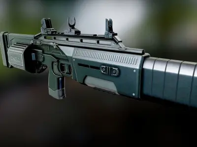 Crye Six12 Shotgun Low-poly 3D model