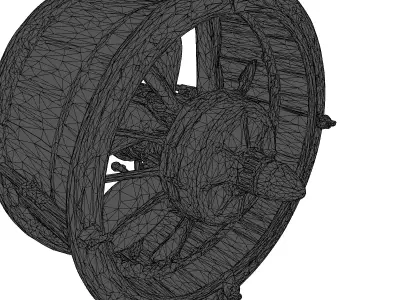 Steampunk Industrial Ducted Fan Propeller 3D model