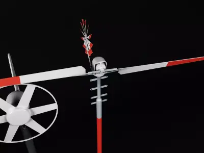 Wind Turbine Models Pack Various Types Low-poly 3D model