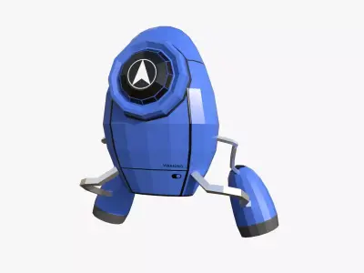 Jetpack Low Poly I03 - SciFi Character Design Low-poly 3D model