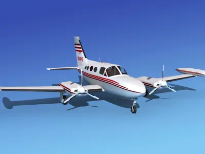 Cessna 421 Golden Eagle V04 3D model