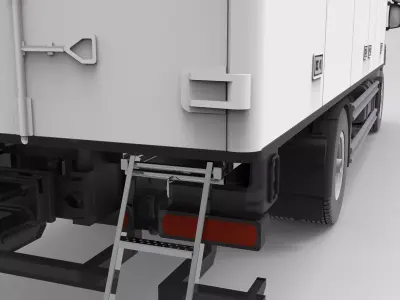 Ladder 2 steps for truck 3D model