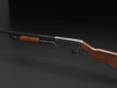 SHOTGUN Free low-poly 3D model purchase