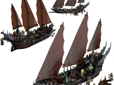 Lego - 79008 Pirate Ship Ambush 3D model