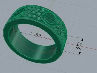 Ring car size 4 3D print model