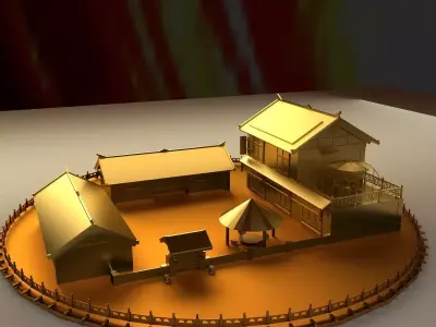Chinese ancient house 3D model buy