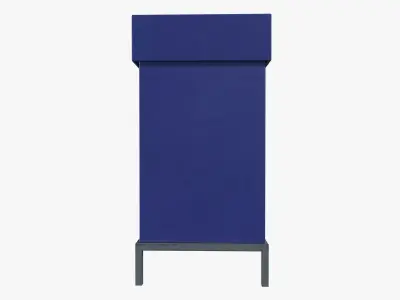 Industrial Waste Bin Low-poly 3D model