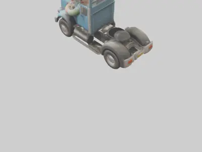 Cartoon Truck Driver model 3D model