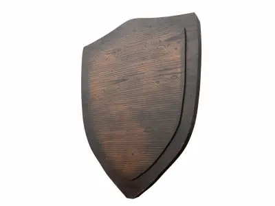 Crusader shield Low-poly 3D model