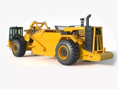 Wheel Tractor Scraper 637K 3D model