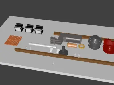 Tap Changer Assembly 30AMP Low-poly 3D model