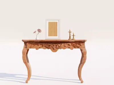 Neoclassical Storage Chest and Dressing Table Low-poly 3D model