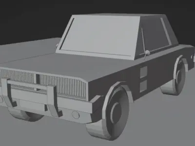 Ultra Low poly car Free low-poly 3D model