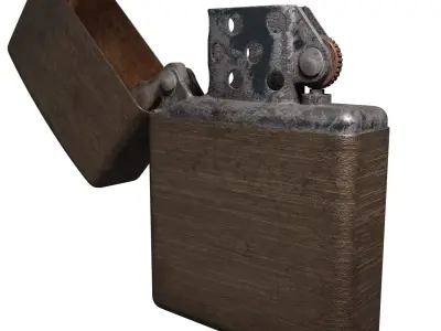 Zippo Lighter 3D model Low-poly 3D model