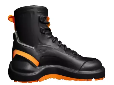 Modern Tactical Combat Boot Low-poly 3D model