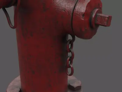 Fire Hydrant Low-poly 3D model