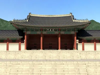 Korea Gyeonghuigung Palace oriental temple House 3D model