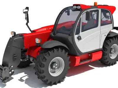 Telescopic Terrain Telehandler 3D model