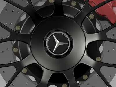 Mercedes AMG C 63 S Edition wheel 3D model