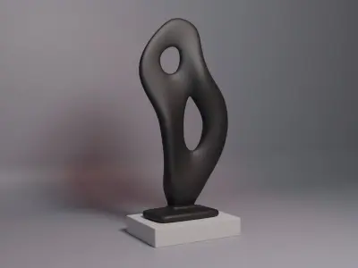 Contemporary Abstract Sculpture Low-poly 3D model