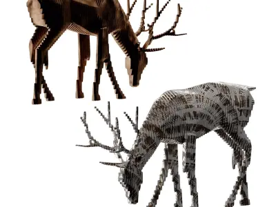 New Chinese art sculpture Fawn-cr 3D model