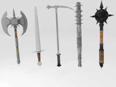 Medieval Weapon 3D model