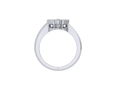 Solitaire Engagement Ring 3D print model 32