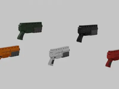 Warhammer 40k Pistol Exitus Low-poly 3D model