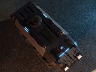 Sci-Fi Armored Personnel Carrier APC Tank 2080 3D model