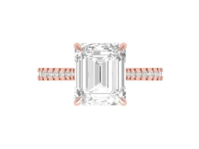 Emerald Radiant Ring 3D print model 10