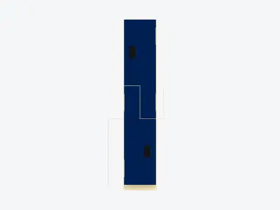 Locker - Resin - Locka - Classic Extra - 2 Person Z Low-poly 3D model