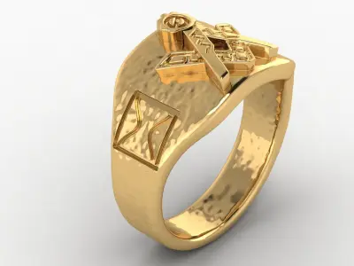 Freemasons Antique Ring  3D print model
