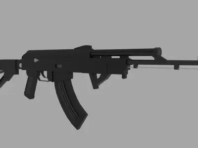 Low Poly Guns Pack Low-poly 3D model