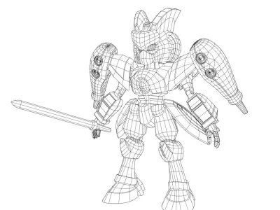 Robot rigged 3d model purchase