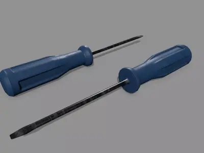 screwdriver Low-poly 3D model 39