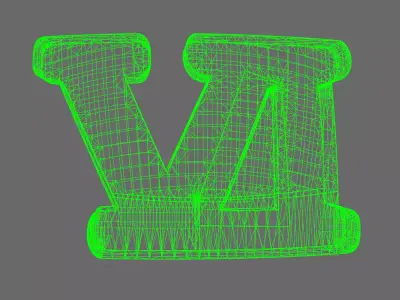 Space Knights DV04 Standard Roman Numeral 06 Shoulder Symbols 3D print model