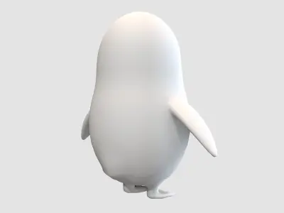 little cartoon penguin  3D model