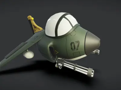 Plane Egg 001 Low-poly 3D model