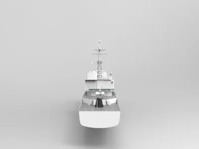 Spruance class destroyer ship 3D model