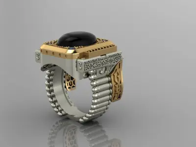  ring guns and bullets 3D print model purchase