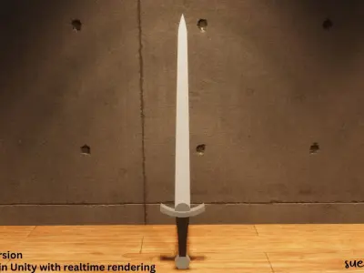 Swords - Lowpoly Textured and Color based Low-poly 3D model
