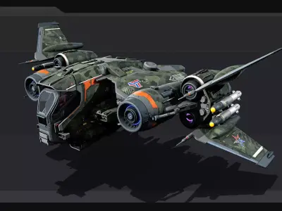 SF MUSTANG Starcraft - P52 Low-poly 3D model