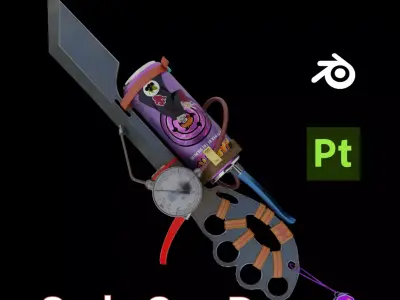 Soda Can Dagger Low-poly 3D model